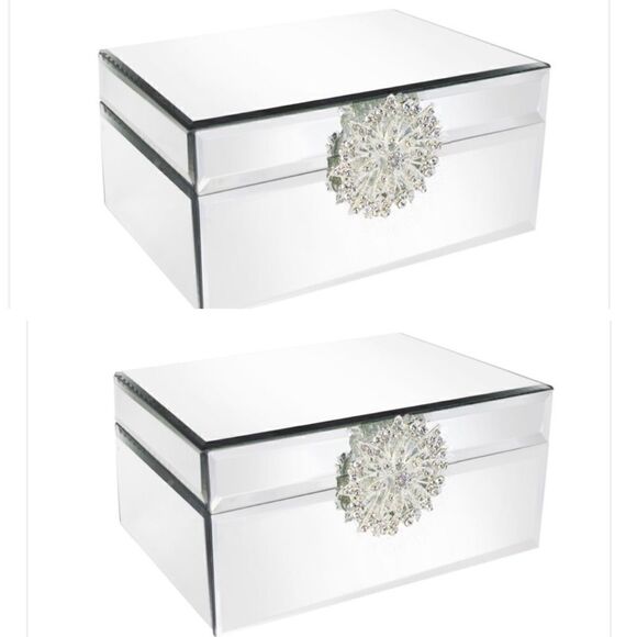 American Atelier Glass Jewelry Keepsake Box - Picture 1 of 6